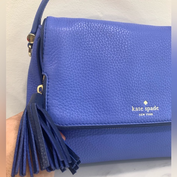 Kate Spade ♠️ Vibrant Blue/purple Leather - Picture 8 of 12